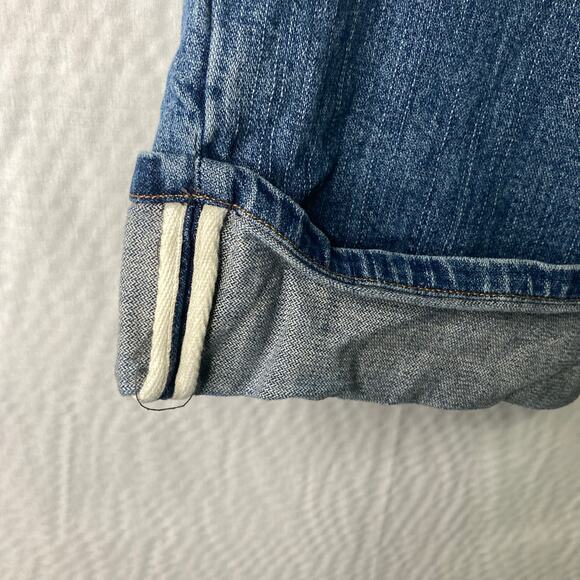 New York & Company Size 14 Cuffed Denim Capri Jeans Mid-Rise Stretch Blue - Picture 7 of 8